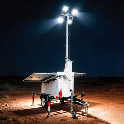 Portabl Solar Light Trailer Mobile Solar Trailer per l'illuminazione del parcheggio