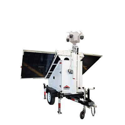 Rimorchio di sorveglianza a energia solare Sistema di telecamere di sicurezza esterne mobili Applicazioni esterne