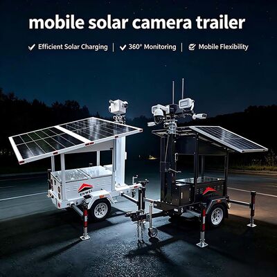 2*435W pannelli 6M Mast Mobile CCTV Surveillance Trailer Outdoor